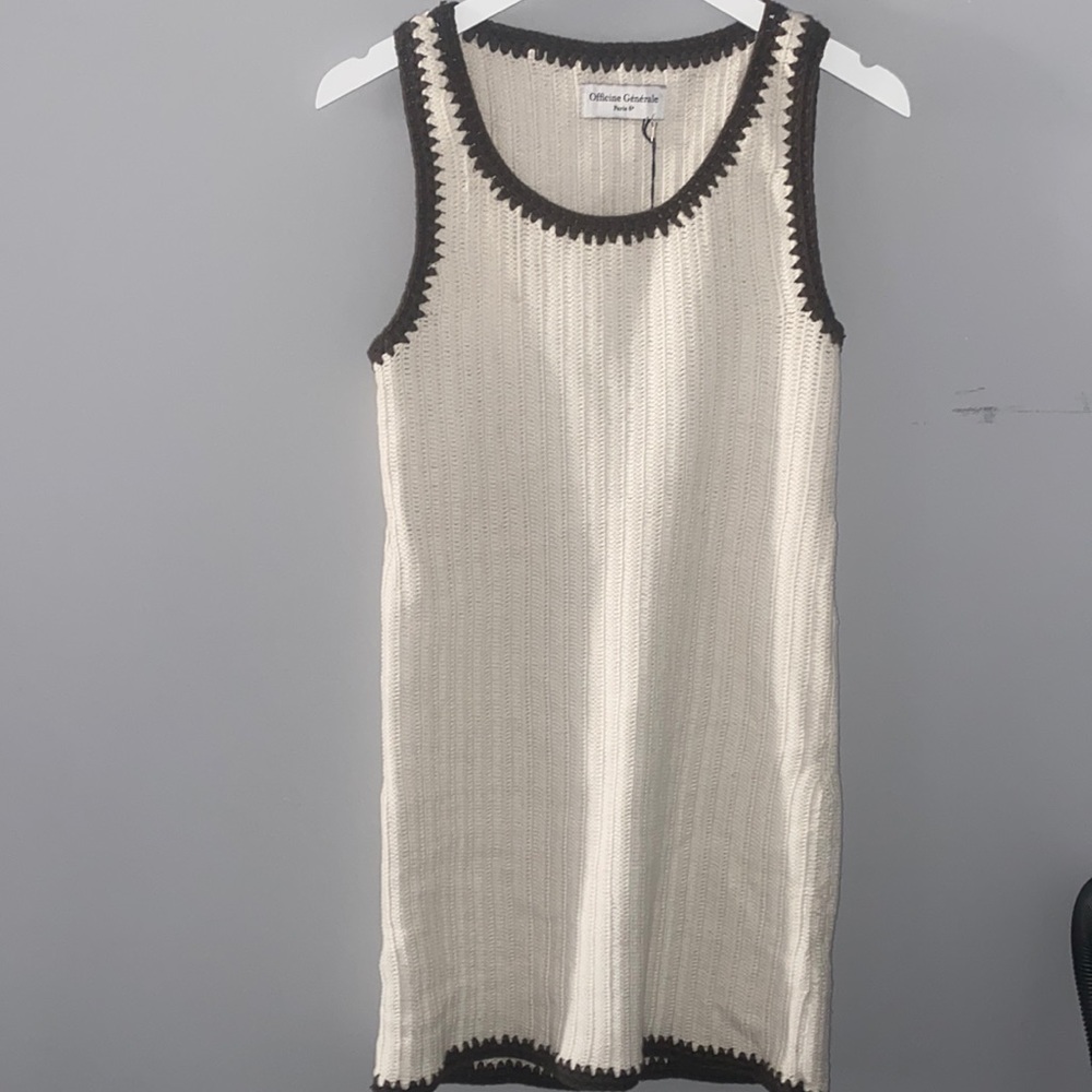 OFFICINE GENERALE Hermine Ecru Crochet Dress